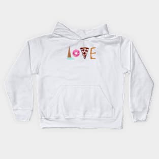 Me And Food A True Love Kids Hoodie